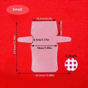 Canvas Plastic Jaring Rajut Grid Zipper Sulam Clutch Purse / Tas Rajut Lembaran DIY - MG020