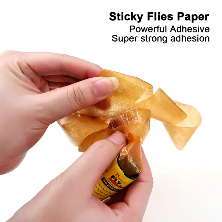 4Roll%20Sticky%20Insect%20Hanging%20Paper%20Powerful%20Flycatcher%20Sticker%20Sheet%20Pest%20Control%20Insecticide%20Double-sided%20Adhesive%20Tape%2078cm/roll%20-%20Image%209