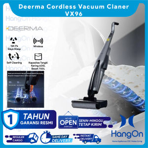Deerma VX96 Wet and Dry Multi Vacuum Cleaner Cordless Basah Kering Double Roller Brush Intelligent Sterilization Smart Self-Cleaning