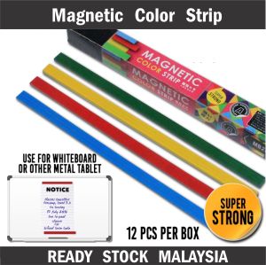 **12pcs** Super Strong Magnetic Color Strip Magnet Bar Soft Magnet for Whiteboard