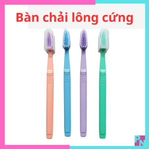 Combo 4 cây bàn chải đánh răng lông cứng Dr Happy có nắp đựng vệ sinh tiện đi du lịch hay về quê