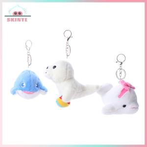 Skinye ✨Ready Stock✨ Kawayi Cute พวงกุญแจตุ๊กตาสัตว์ทะเลรูปสิงโตทะเลเล่นสเก็ตวาฬวาฬวาฬวาฬวาฬเรย์พวงกุญแจกระเป๋าเป้สะพายหลังนำโชคกระเป๋าของเล่นตกแต่ง