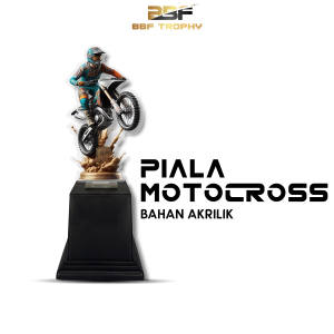 Piala Akrilik Motocross Desain Sporty
