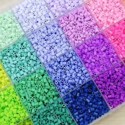 【Ship in 24H】热销拼豆豆手工DIY炫彩拼豆Perler Beads DIY Craft Kit - Includes Beads Tools & Iron for 3D Projects