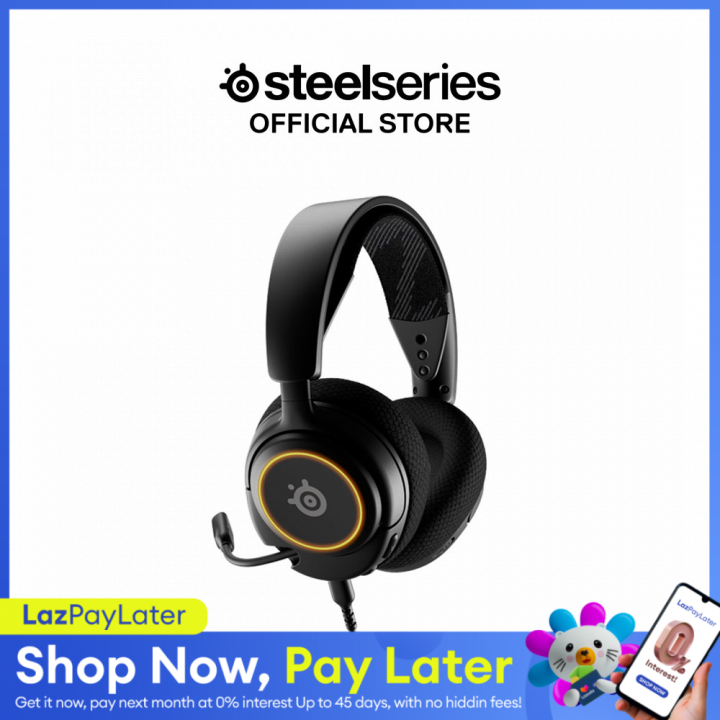 SteelSeries Arctis Nova 3 PrismSync RGB Lighting, AI Noise-Cancelling Wired Gaming Headset (61631)
