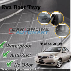 For TOYOTA VIOS 2003-2007 EVA Copolymer Car Boot Tray Trunk Tray Luggage Cargo Dulang But Kereta 汽车后箱垫