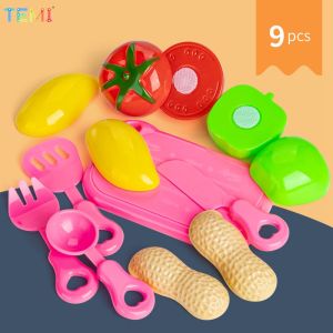 【As a Gift Only】 CHILD SAFETY PLASTIC VEGETABLES FRUITS PRETEND PLAY CUTTING TOYS GIFT FOR KIDS
