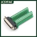 JCSYFAC D-SUB DB25ปลั๊ก25Pin ตัวผู้อะแดปเตอร์ขั้วต่อบัดกรี. 