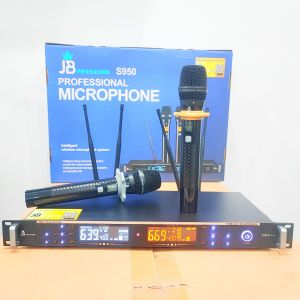 BÁN LỖ lấy tương tác Mic JB S950 tay da cá hợp kim bản cao cấp micro không dây gia đình sự kiện thông minh tự ngắt