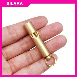 SILARA Đồng thau còi cao Decibel di động ngoài trời còi đi bộ đường dài cắm trại cuộc sống tiết kiệm Còi trọng tài đào tạo còi ngoài trời tiện ích