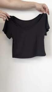 Crop tee crop-t shirt women top girt tops short t-shirt baju pendek perempuan 短T恤女
