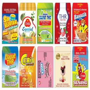 AMPLOP ANGPAO LEBARAN IDUL FITRI LUCU KARAKTER ANIMASI Mix 5 MOTIF DAN  PLESETAN MiX 5 Motif