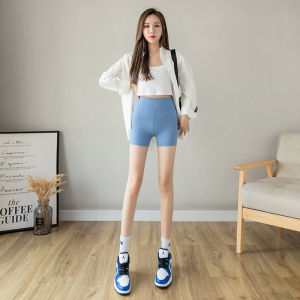 Quần Legging Cá Mập Ba Điểm Màu Hồng Đồ Mặc Ngoài Cho Nữ Cạp Cao Bụng Mông Yoga Barbie Quần An Toàn Cỡ Lớn Chống Lóa