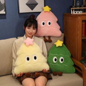 VERIDIAI Cute Christmas Tree Plush Pillow Cartoon Soft Christmas Throw Pillow Garland House Decorative Plush Pillow Christmas