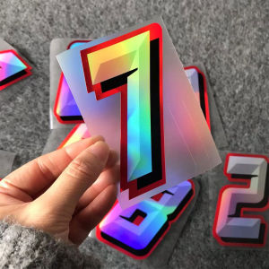 Laser Reflective Sticker Number DIY Racing Number Sticker Motorcycle Helmet Decorative Sticker