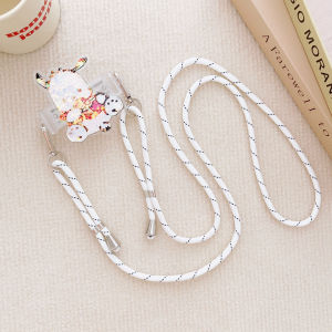 Zeallion Universal Cute Cartoon Dog Bracket Phone Bag Back Clip Bracket Lanyard Chain Clip Smartphones Case Holder Cross Body Strap Phone Stand