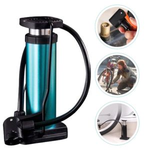 RGFV Mini Bicycle Inflator Pump Aluminium Alloy Step on Biking Air Pump Cycling Accessories Air Pressure Bike Foot Pump Motorcycle