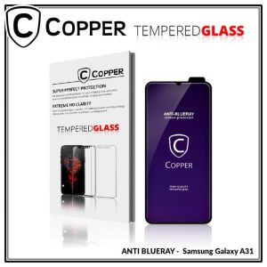 Samsung A31 - COPPER Tempered Glass FULL BLUE RAY