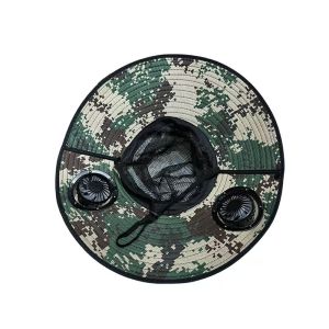 Summer solar-powered fan hat wide-brimmed sun protection hat fisherman hat hiking hat.