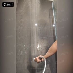 ฝักบัวแรงดัน ฝักบัวเพิ่มแรงดัน สแตนเลส 304 แท้ มีกรองและฉนวนกันความร้อนที่ด้ามจับ