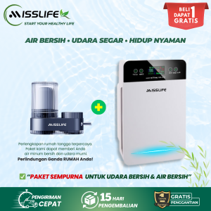 Miss Life Pembersih Udara Ruangan Air Purifier With HEPA Filter Saring Partikel Sinar UV Membunuh Bakteri Pembersih Udara Filter Karbon Aktif Murah Praktis Watt Rendah Tak Bersuara Anti Asap Menghilangkan Alergen Ruangan & Kantor Aman Untuk Bayi & Hewan
