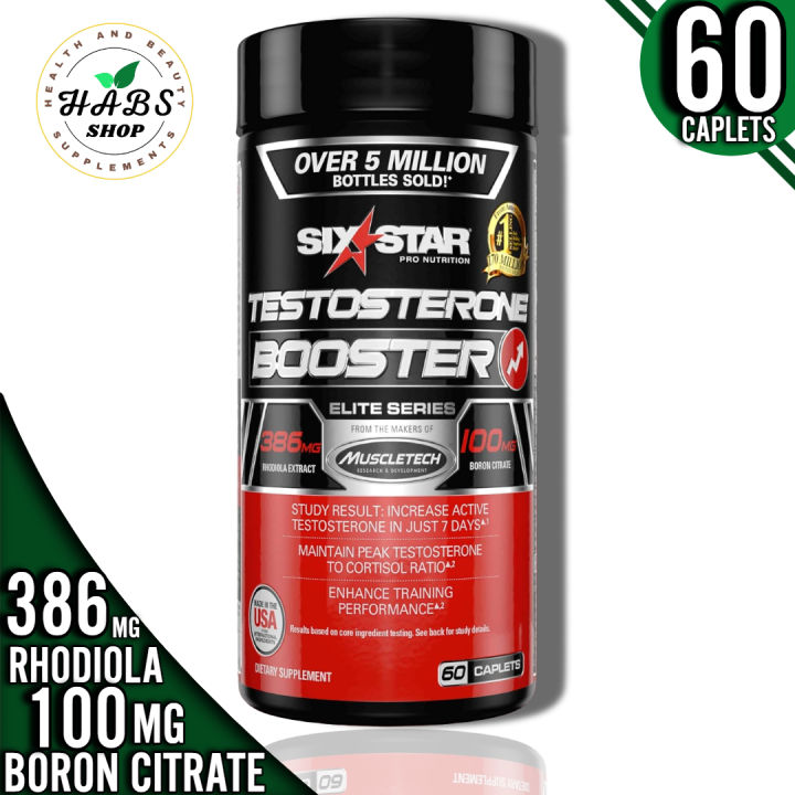 ON HAND! MuscleTech Six Star Testosterone Booster Boron Citrate 60