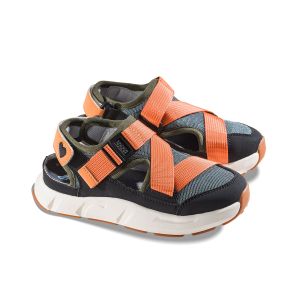 [Little Blue Lamb] Flexible Lightweight Podiatry Kids Sandals- Grey Orange