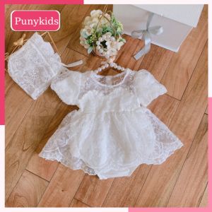 Váy Bé Gái Sơ Sinh PUNYKIDS. Body Đầy Tháng Cho Bé Tặng Kèm Mũ Và Tất. Bodysuit Cho Bé Sơ Sinh 0-12 Tháng - Punykids