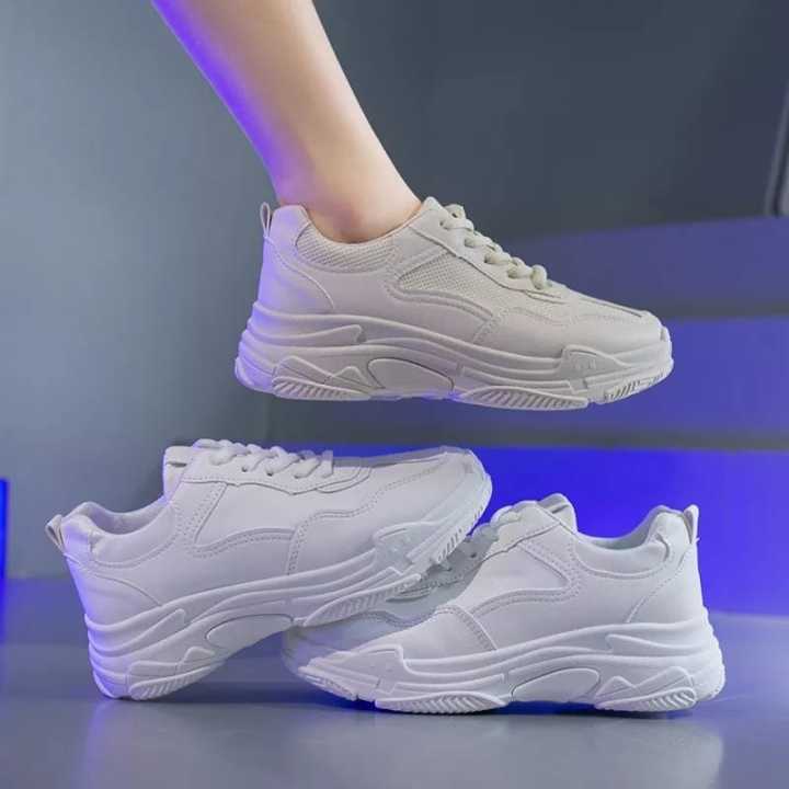 Sepatu Wanita Sneakers Casual Putih Polos/Sepatu Wanita Putih
