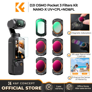 K&F CONCEPT DJI OSMO Pocket 3 Filter 6-in-1 Kit（UV+CPL+ND16/PL+ND32/PL+ND64/PL+ND256/PL）