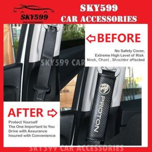 Car Safety Seat Belt Cover Carbon Fibre [2pcs]