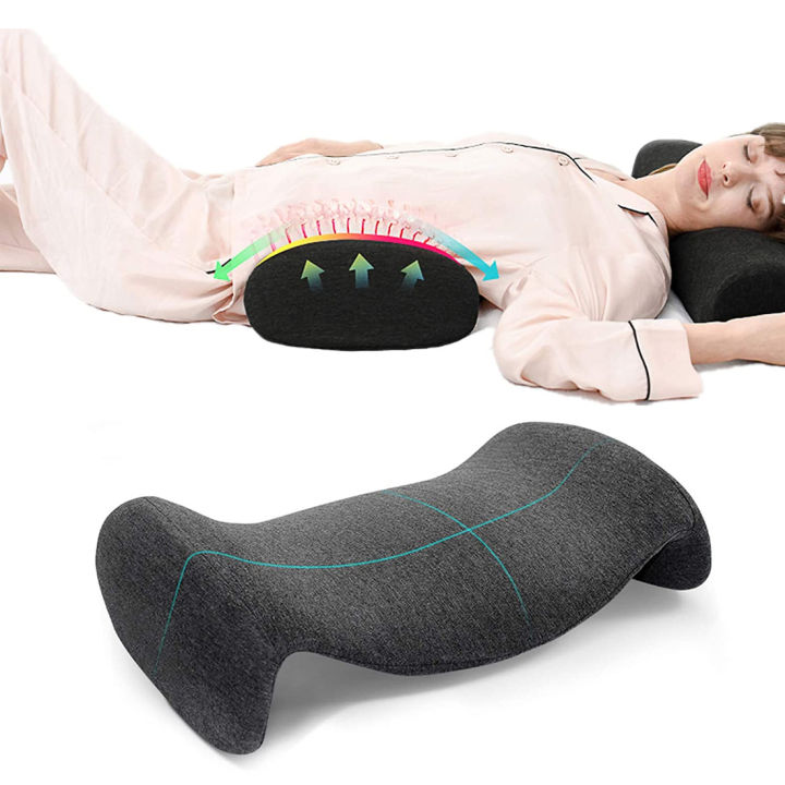 Lumbar Pillow for Sleeping, Memory foam Lower Back Pain Relief Support Cushion, Pregnancy Pillow