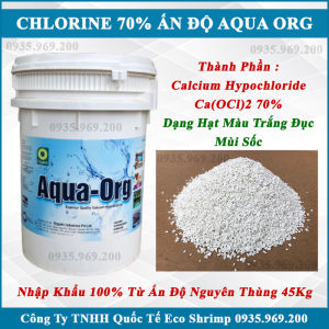 Clo Ấn Độ Aqua Org 70% Tấy Rêu Xử Lý Nước Hồ Bơi Khử Trùng Nhà Cửa Nhập Khẩu 100%