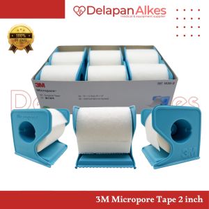 3M Micropore Tape Plester Luka Per Pcs 2 2 inch 2 inchi Surgical Tape Putih Super Rekat
