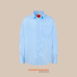 Áo Sơ Mi Nam Tay Dài Kiểu Dáng Regular - LOVE Regular Shirt - Màu Xanh (Light Blue)
