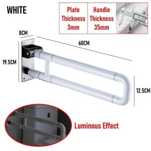Bathroom Safety Folding Grab Bar Anti Slip- Grab Bar for Elderly Toilet [SG READY STOCK]
