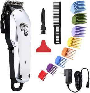 APC Silver Cordless Chargeable Hair Clipper Trimmer Wireless Long Lasting Electric Grooming Razor For men women and Kids