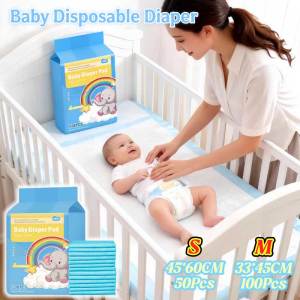 50/100 Pcs Baby Diaper Disposable Waterproof Breathable Leak-proof Diaper Newborn Infant Care Mat