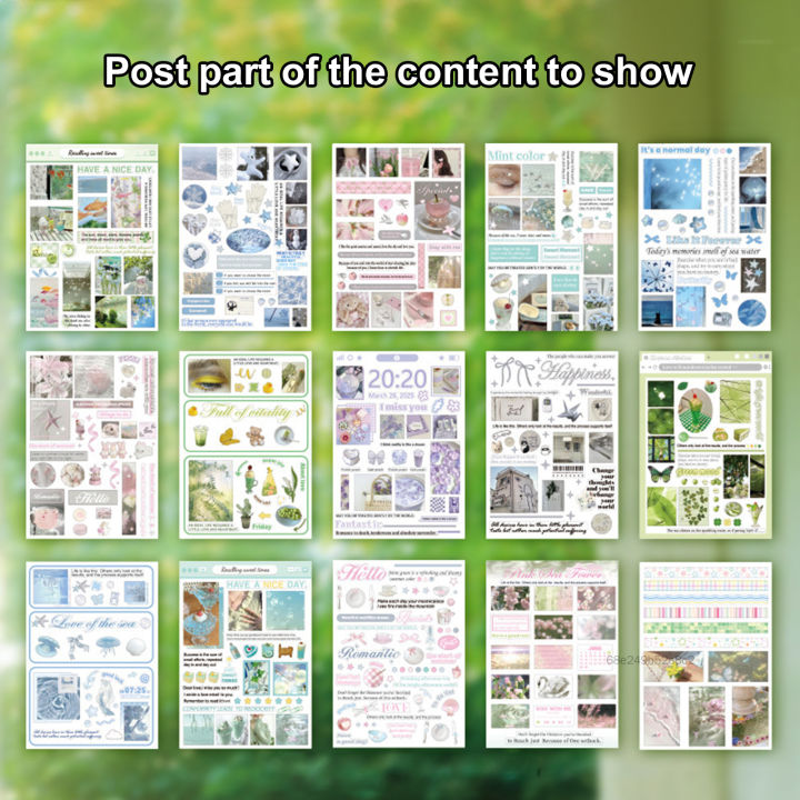 30 tờ dán sổ trình lưu niệm dễ thương Dễ dàng để xé thiết kế phim cho ...