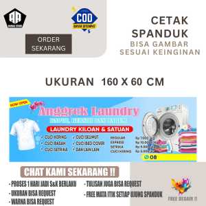 Cetak Spanduk Cetak Banner LAUNDRY ANGKREK Costom Desain