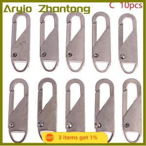 Aryio 10Pcs DIY Sewing Craft Zipper Slider Puller Zipper Repair Kit Replacement For Broken Buckle Travel Bag Suitcase Zipper Head