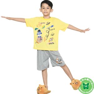 Kiminori KENZO.ST Setelan Baju Anak Laki-Laki Lengan Pendek