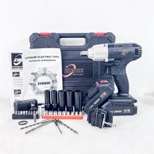 BOR IMPACT WRENCH 1/2 INCH 400NM 2 BATERAI FULLSET ACC  ZHIHE ZH88L NEW SUPPORT BY XAPR