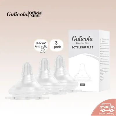 Gulicola baby bottle Nipples 0-12m+3-Pack