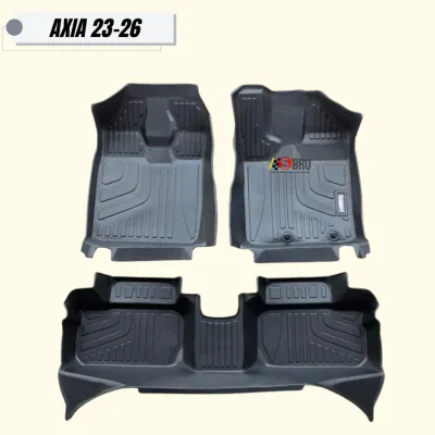 Perodua Axia 2023-2025 5D Carpet / TPE Carpet waterproof CarMat Floor Mat OEM Karpet Car Floormat