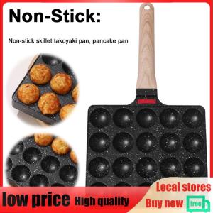 【New Arrival】 Nonstick Takoyaki Pan 20 Holes Nonstick Griddle for Octopus Balls Durable Nonstick Coating Easy to Use Kitchen Tool