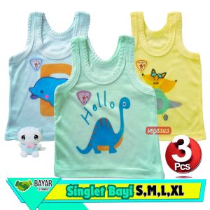 6Pcs Singlet Bayi Kaos Dalam Anak Karakter Usia 0-5Tahun-Kutang Bayi Size SMLXLXXL-Aurora Store