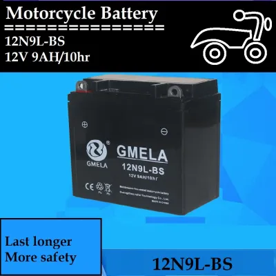 12N9L-BS 12N9L 12N9 GMELA BATTERY BATERI NANOGEL GEL HAWK SCRAMBLER KAWASAKI BOSS MODENAS JAGUH SCOMADI