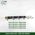 Móc treo đồ nhà tắm Inox 304 PHÁT ĐẠT (6,7,8 móc) không rỉ sét, Móc áo đầu bi inox, giá treo inox (SP012B). 