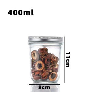 R.E. โถแก้วใสทรงกลม พร้อมฝาปิด สําหรับใส่อาหารแห้ง ผลไม้ ชา บิสกิต น้ําผึ้ง seal pot